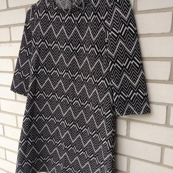 Zara Trafaluc Black and White Tunic Dress - Picture 6 of 8